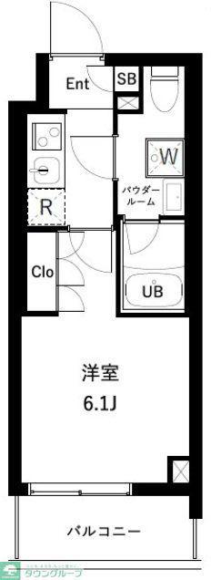 アーバンパーク西船橋(1K/2階)の間取り写真