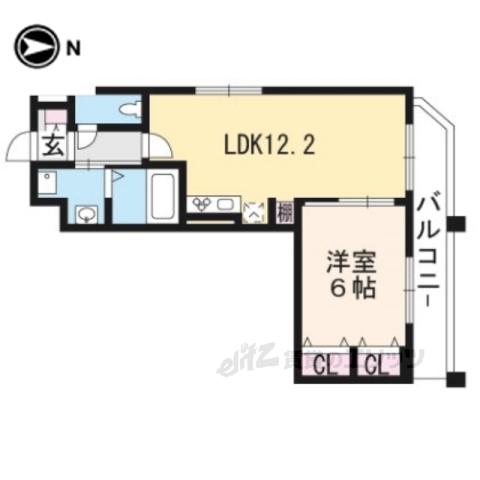 ラガール(1LDK/5階)の間取り写真