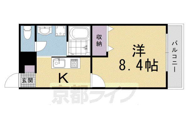 アムールKURAGANO(1K/1階)の間取り写真
