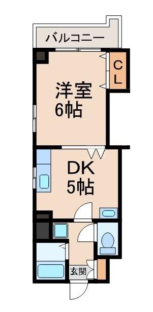 パリ・シャトー本町(1DK/3階)の間取り写真