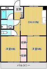 グレース犬山I(2DK/1階)の間取り写真