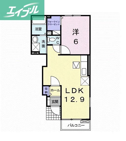 フォレスタ(1LDK/1階)の間取り写真