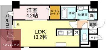 クレールフォレスタ(1LDK/1階)の間取り写真