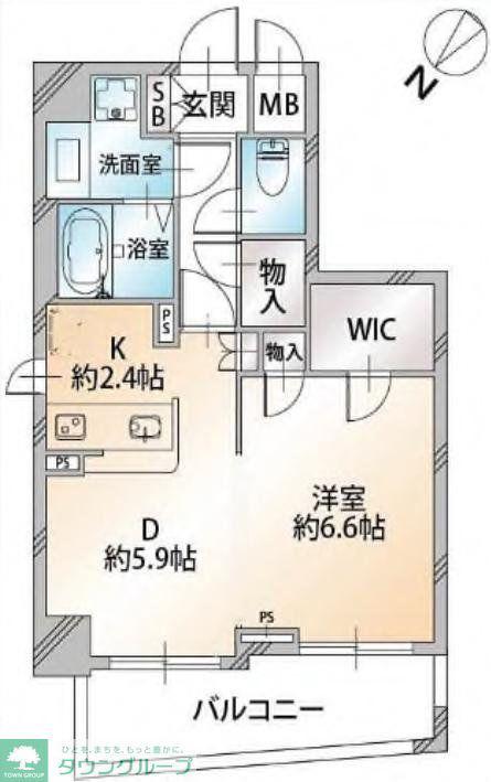 オーキッドレジデンス千代田岩本町(1LDK/10階)の間取り写真