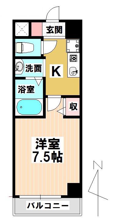 LIEBEN VILLA(1K/4階)の間取り写真
