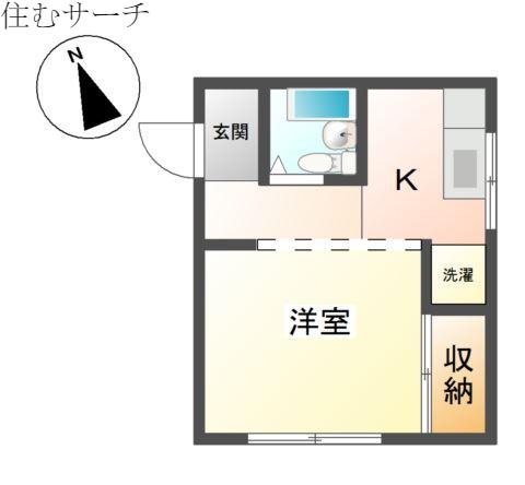 プチハイム追分(ワンルーム/1階)の間取り写真