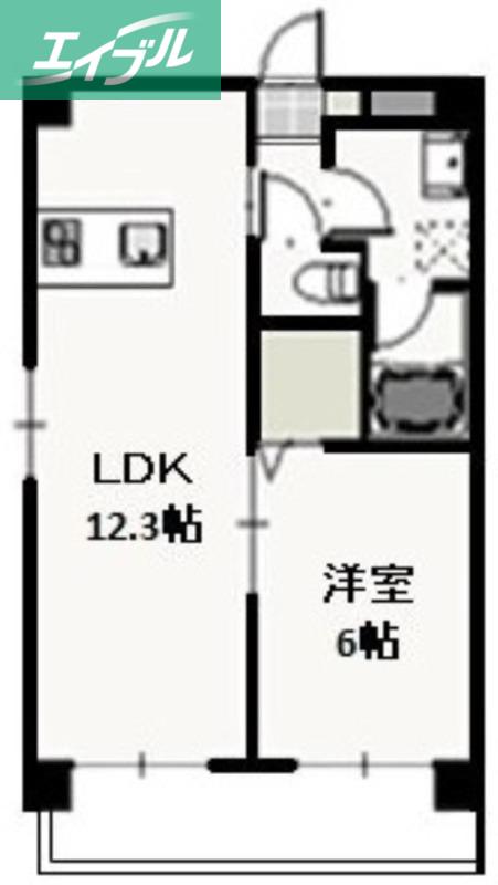 SAISON CLAIR(1LDK/2階)の間取り写真