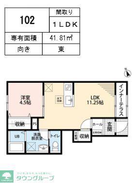 リーブルファイン春日部樋堀(1LDK/1階)の間取り写真