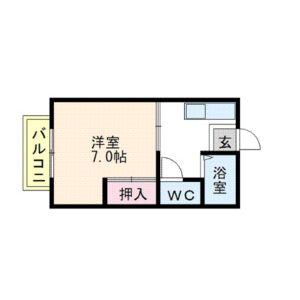 シティムール0102(1K/1階)の間取り写真