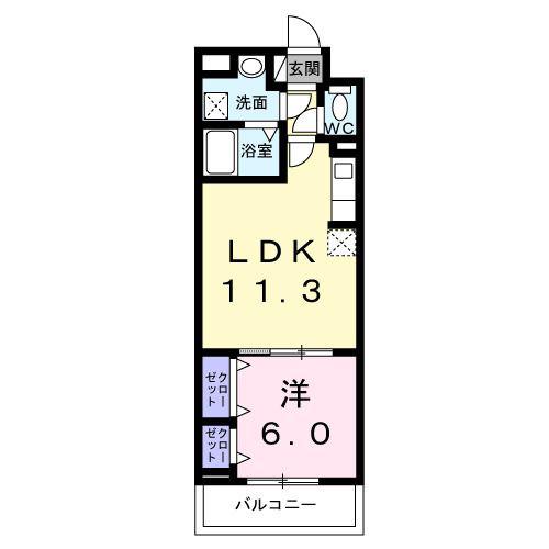 ラ・ルーチェ 練馬(1LDK/2階)の間取り写真