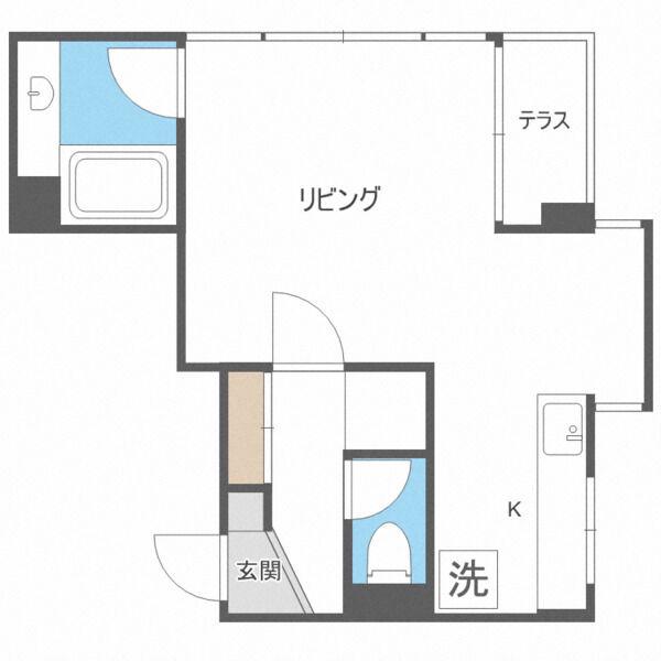 アーバンビル4480(1K/2階)の間取り写真