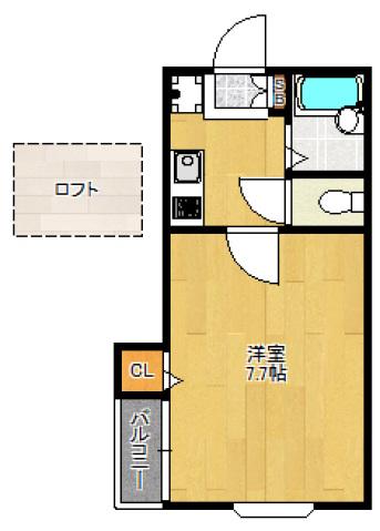 べアトリーチェ城南(1K/1階)の間取り写真