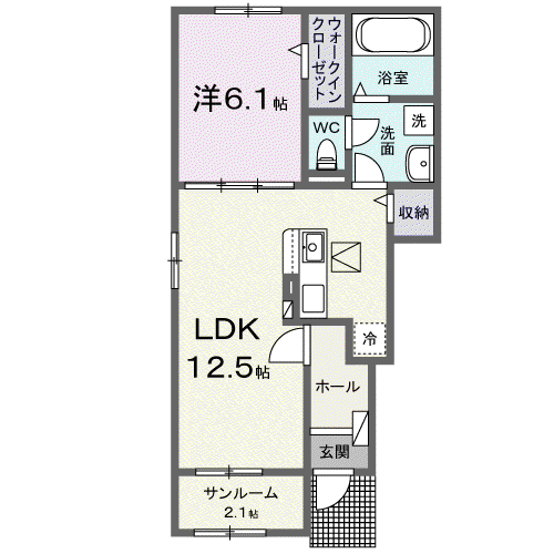 ＩＲいしかわ鉄道 明峰駅 バス乗車時間：8分 最寄りバス停で下車 徒歩4分 2階建 新築(1LDK/1階)の間取り写真