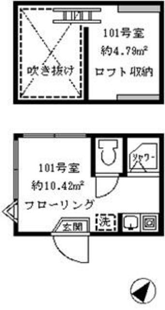 ソフィアツリー(ワンルーム/1階)の間取り写真