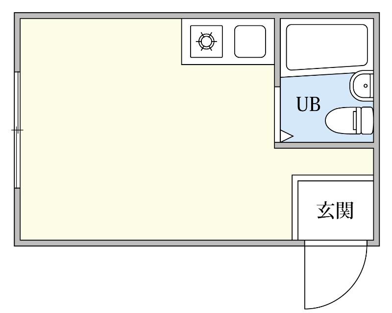 ハイム三田(ワンルーム/3階)の間取り写真