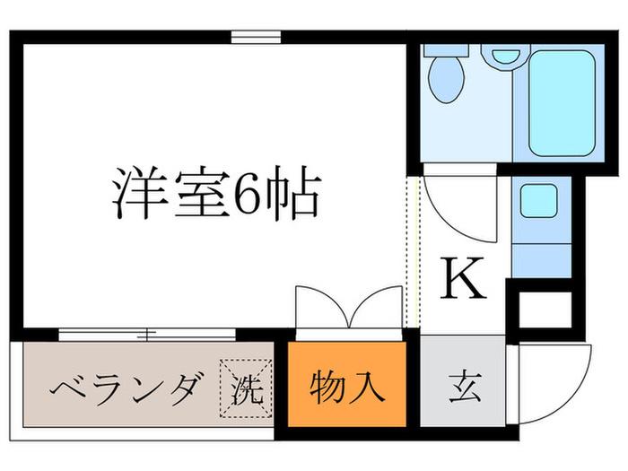 シャンブル(1K/3階)の間取り写真