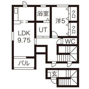 オークス(1LDK/2階)の間取り写真