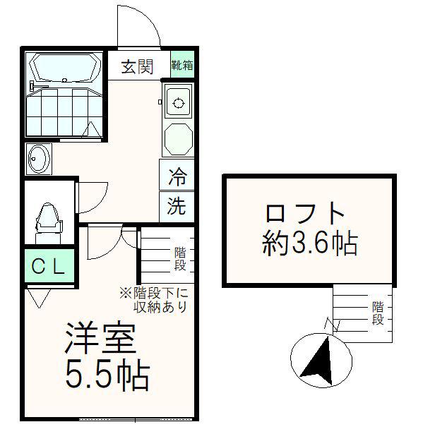 COMFORTIA(1K/1階)の間取り写真