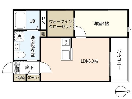 REGALE サウス(1LDK/2階)の間取り写真