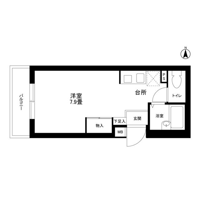 エムティーフラット(ワンルーム/2階)の間取り写真