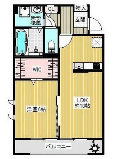ルミエール代沢(1LDK/1階)の間取り写真