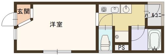WITH ROSE 姫路駅南(1K/4階)の間取り写真