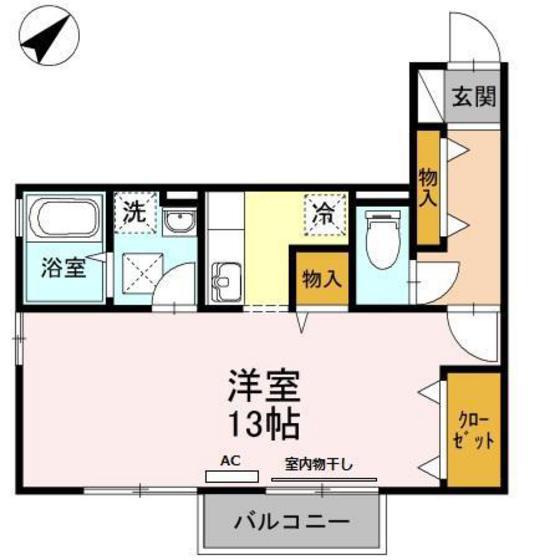 FOREST VALLEY A棟(ワンルーム/2階)の間取り写真