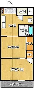 アドバンス弐番館(2K/4階)の間取り写真