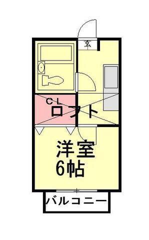 クラスカ上尾(1K/1階)の間取り写真