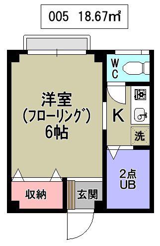 アライヴ浦和(1K/3階)の間取り写真