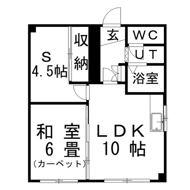 ハイツミコ(1SLDK/3階)の間取り写真