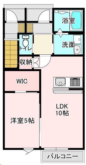 プランドールKITAKAMI(1LDK/1階)の間取り写真