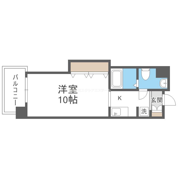 W.O.B.TSUKAMOTO(1K/4階)の間取り写真