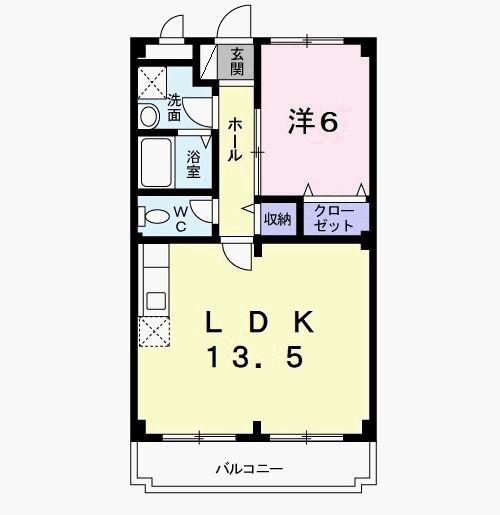 カーサマサ(1LDK/2階)の間取り写真