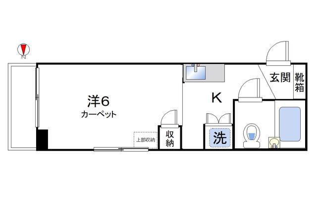 エヴェナール要町(ワンルーム/4階)の間取り写真