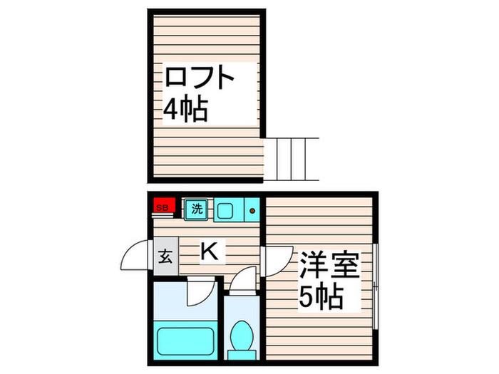 ASTREA西新井(1K/2階)の間取り写真