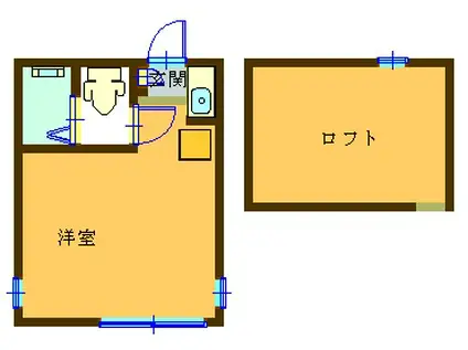 ユナイト反町モナリザ(ワンルーム/2階)の間取り写真