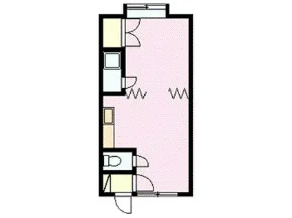 ハイツエルム(1DK/2階)の間取り写真