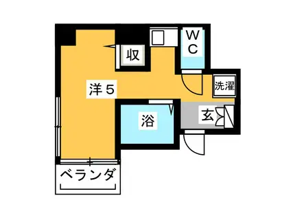 丸栄コーポ(ワンルーム/2階)の間取り写真