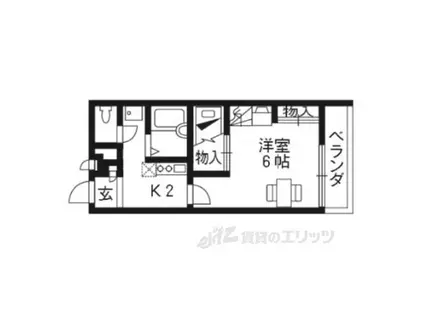 レオパレスおおまち(1K/1階)の間取り写真