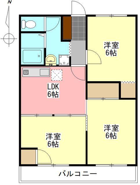 パークタウン宮前B(3DK/3階)の間取り写真