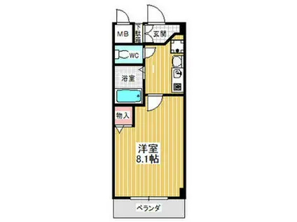 PLAGE HIMURO(1K/4階)の間取り写真
