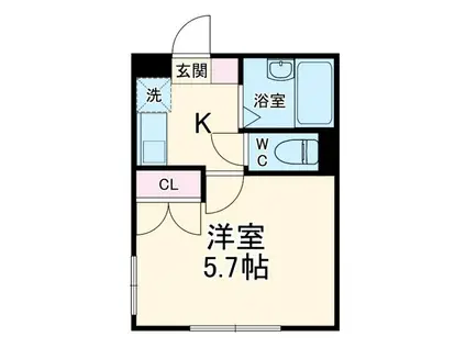 D・B・M松戸(1K/3階)の間取り写真