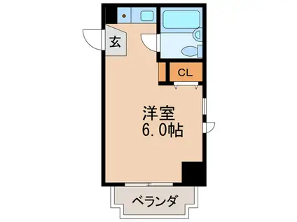 プレスイン名城東(ワンルーム/3階)の間取り写真