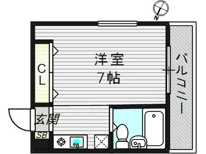 ベストレジデンス相川IV(1K/4階)の間取り写真