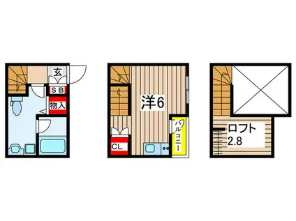 QUATRE PORTES(ワンルーム/1階)の間取り写真