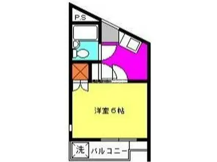 ノーブル新百合ヶ丘(1K/2階)の間取り写真