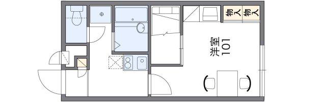 レオパレスグランデVII(1K/2階)の間取り写真