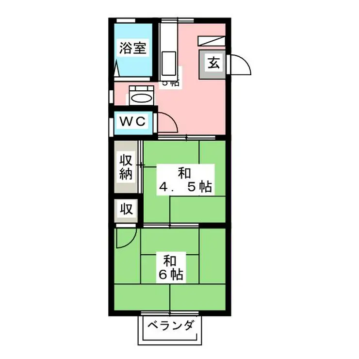 三千ハイツ 2階階 間取り