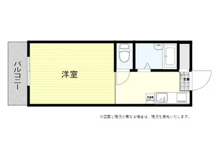 大分ユースコーポ(ワンルーム/5階)の間取り写真